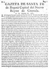 La Gaceta de Santa Fe Archivo Banco de la República